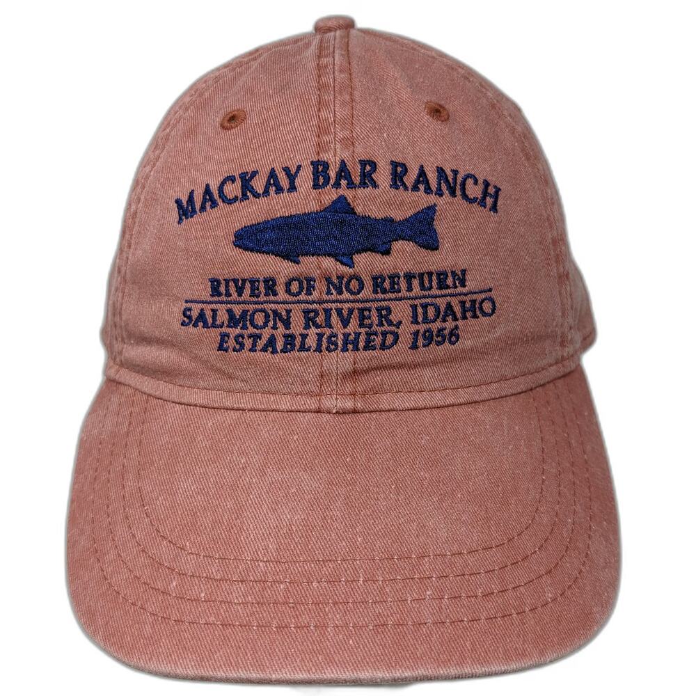Ouray Baseball Cap Red Blue One Size Strapback Mackay Bar Ranch Salmon River Hat